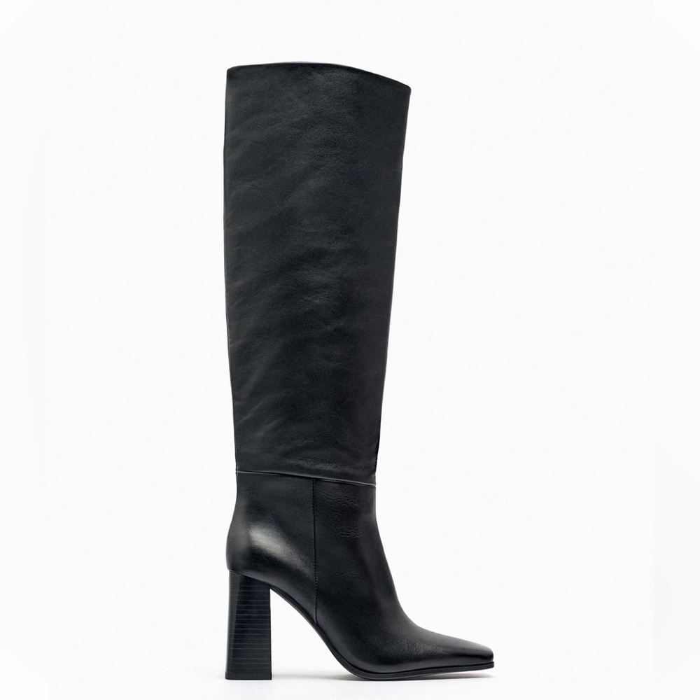 Zara Black Heeled Boots